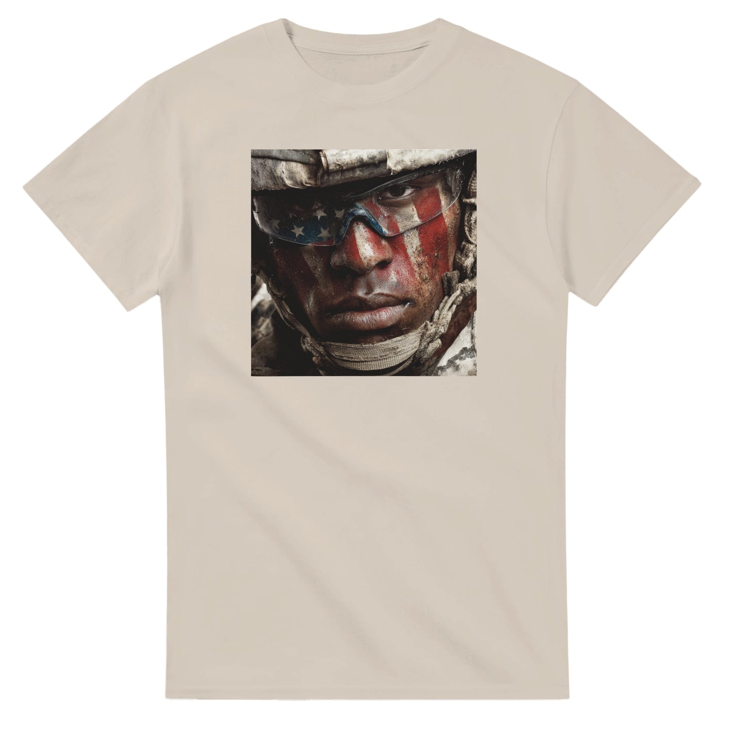 Patriotic Grit on a heavyweight t-shirt