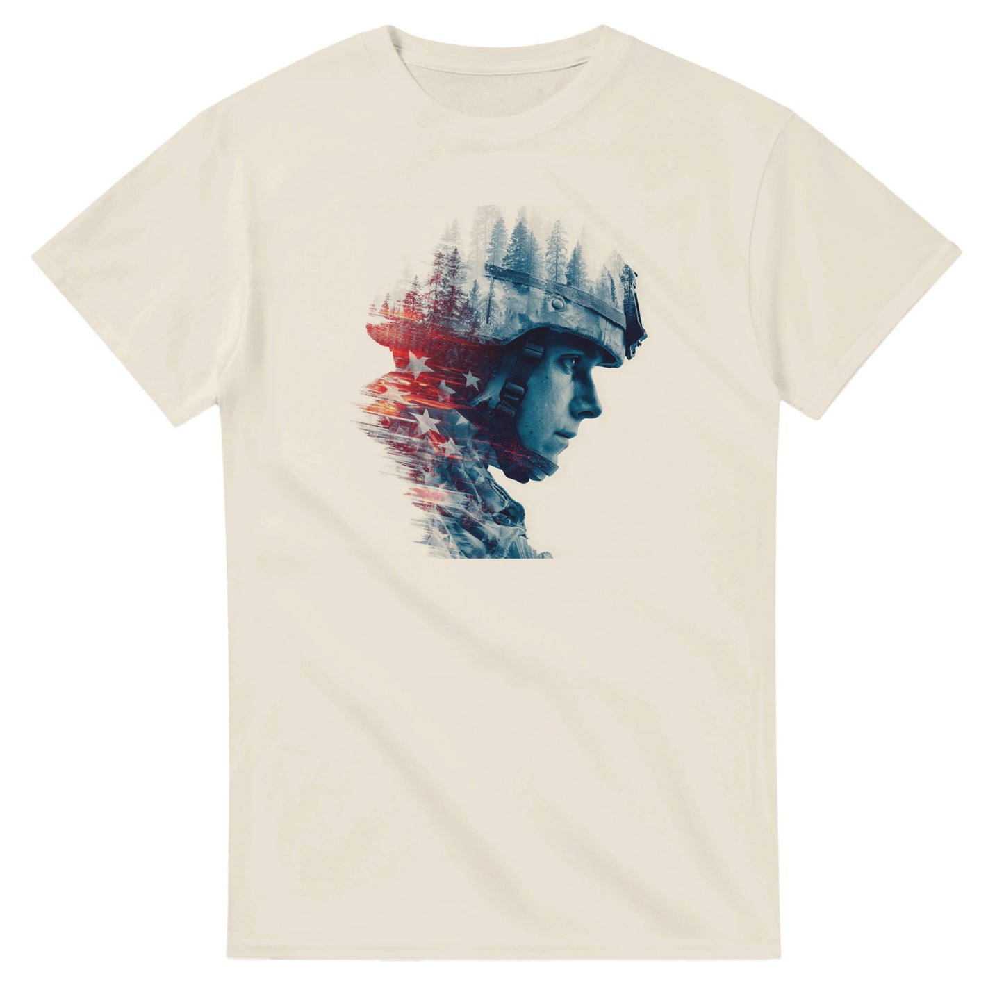 Patriotic Forest Spirit on a heavyweight t-shirt