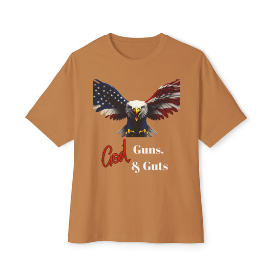 God Guns & Guts Patriotic Eagle on a Premium Tee
