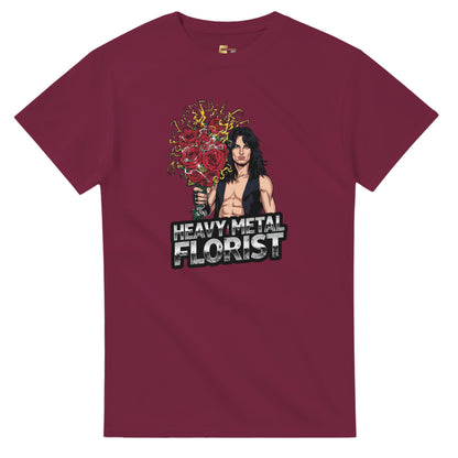 Woman wearing a t-shirt with a graphic design in a mall setting