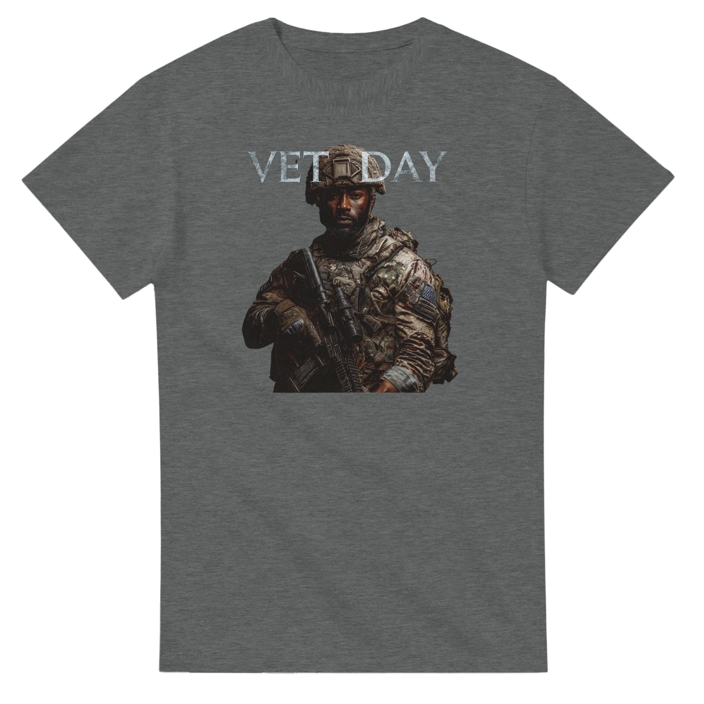 Vet Day Commemorative on a heavyweight t-shirt
