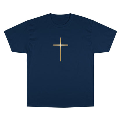 Navy Blue Golden Cross Minimalist Design product type