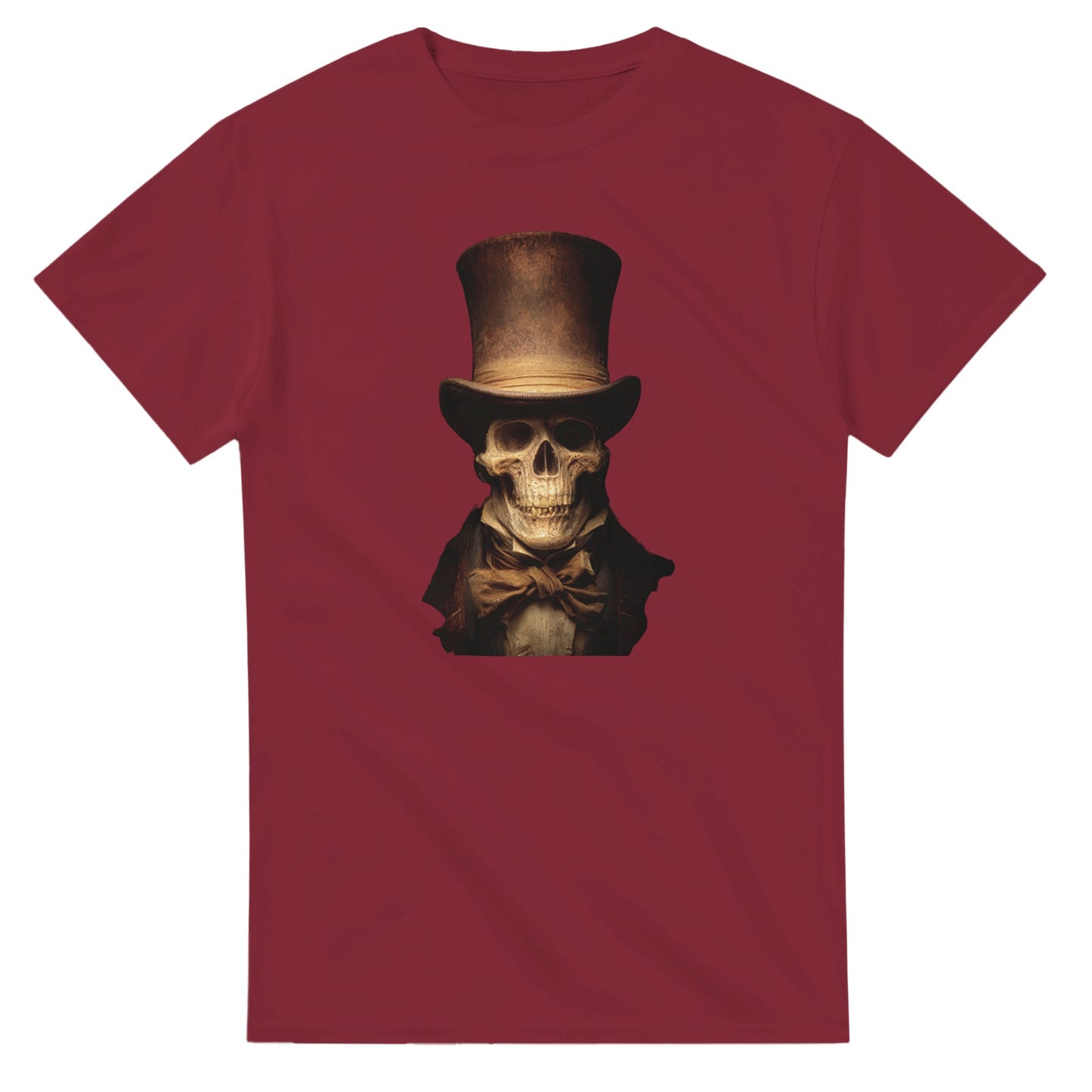 Victorian Gentleman Skull on a Heavyweight T-shirt