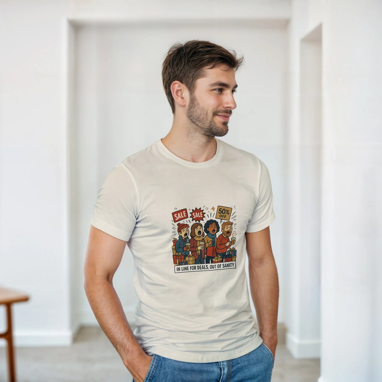 Out of Sanity Black Friday heavyweight t-shirt mockup