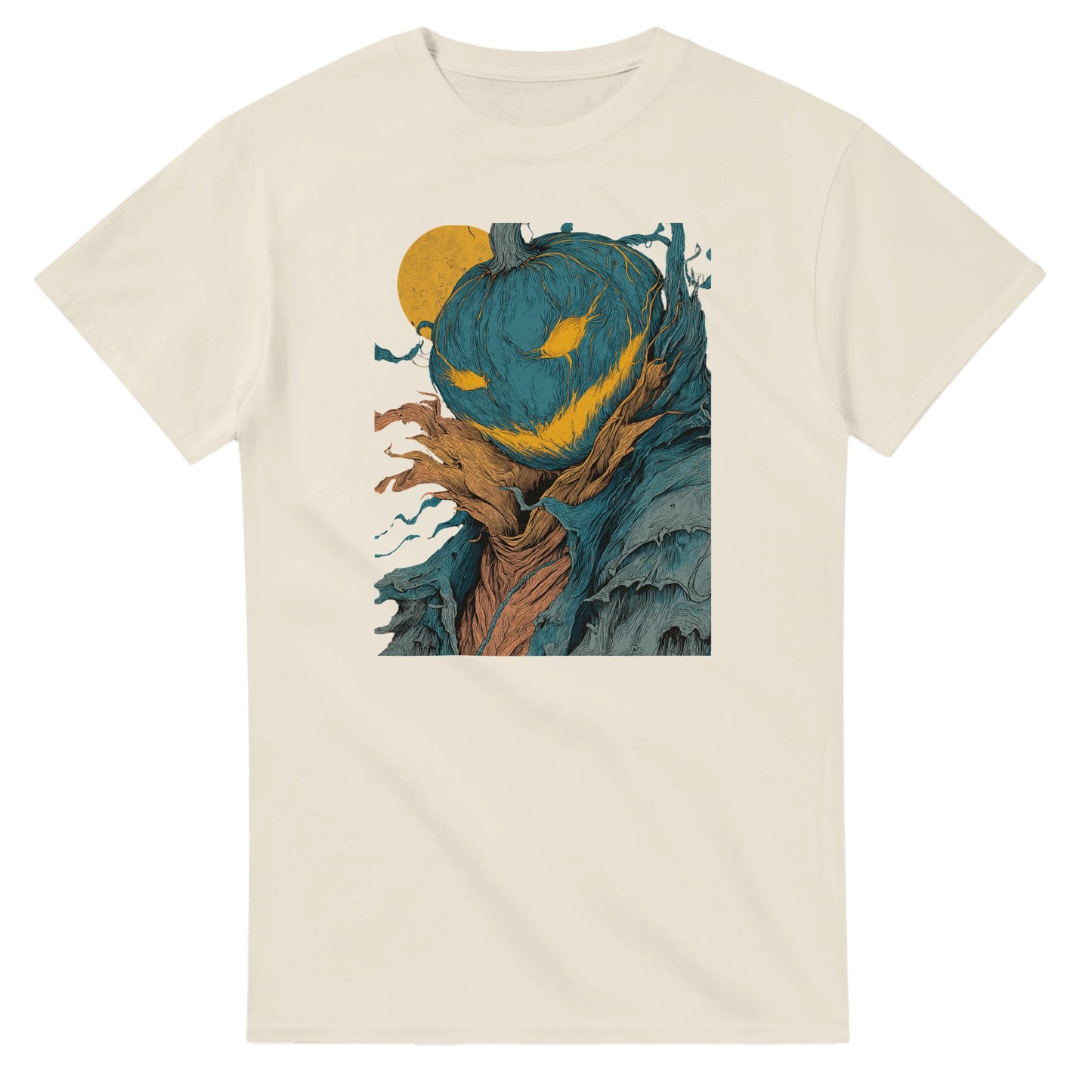 Mysterious Jack-o'-Lantern on a Heavyweight T-shirt