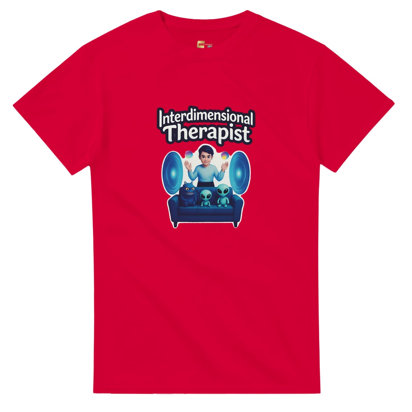 Interdimensional Therapist graphic design on a Heavyweight T-shirt