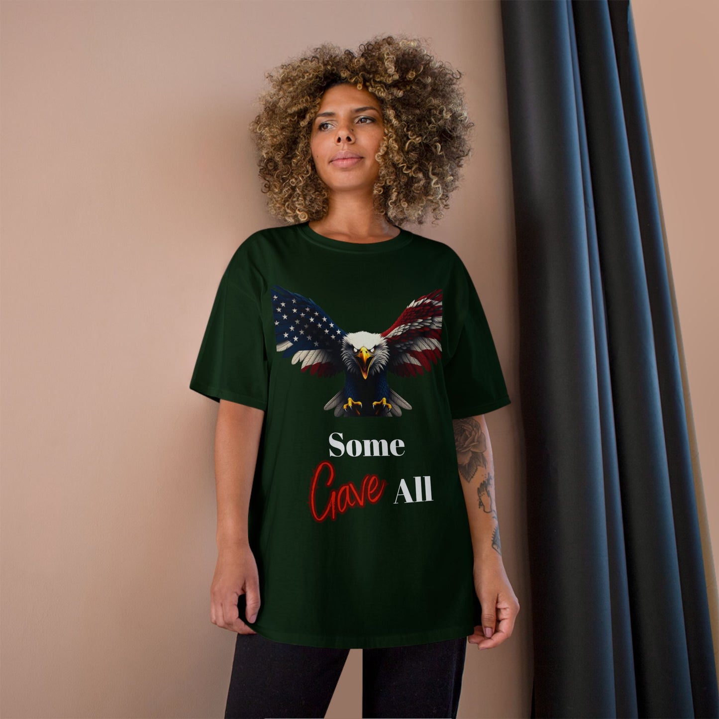 Some Gave All Patriotic Eagle on a Champion T-shirt