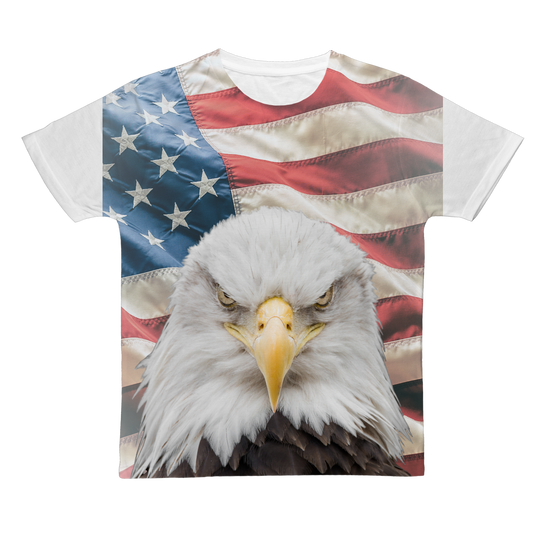 American Bald Eagle on a Heavyweight T-Shirt
