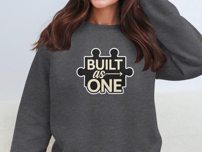 Built as One Puzzle Piece Graphic Sweatshirt
