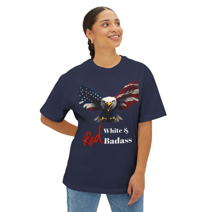 Red White & Badass Patriotic Eagle on a Premium Tee