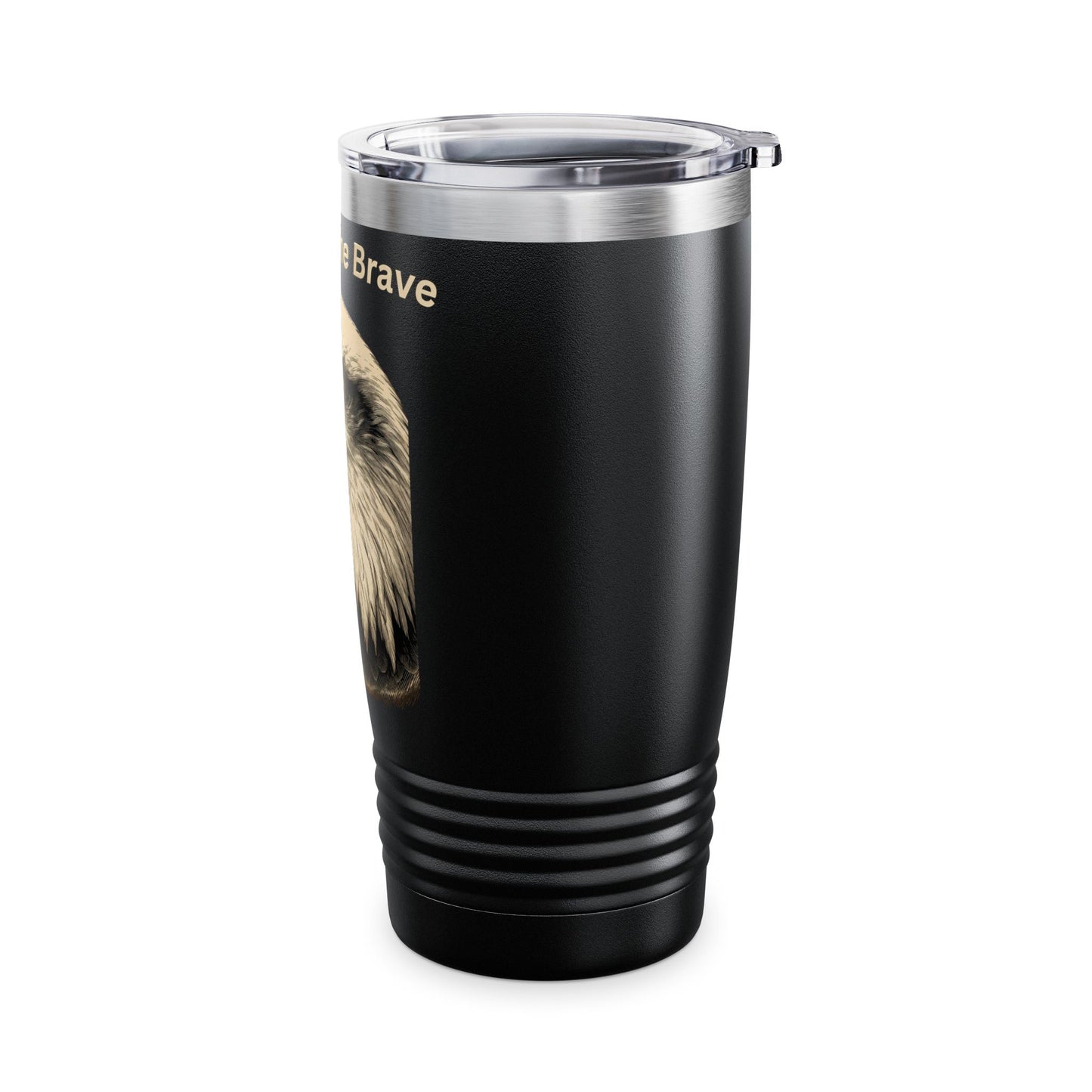 Home of the Brave text at the top of a 20oz Insulated Tumbler