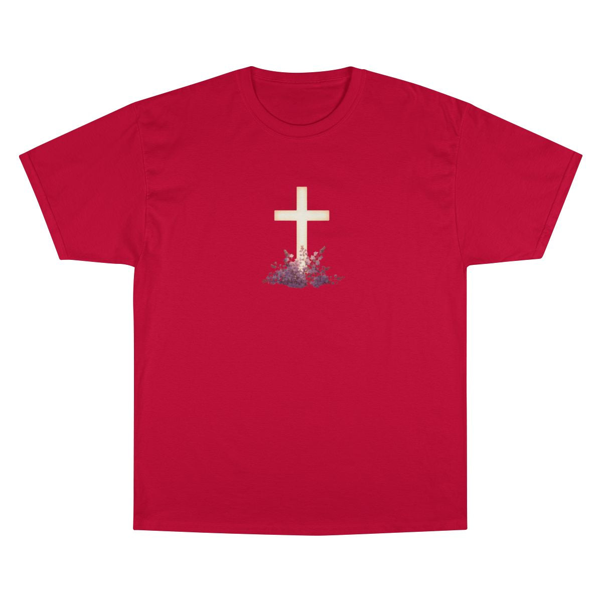 Red Christian Floral Cross Religious Design Faith Symbol product type