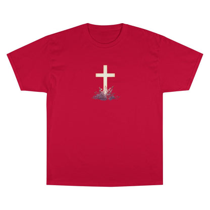 Red Christian Floral Cross Religious Design Faith Symbol product type