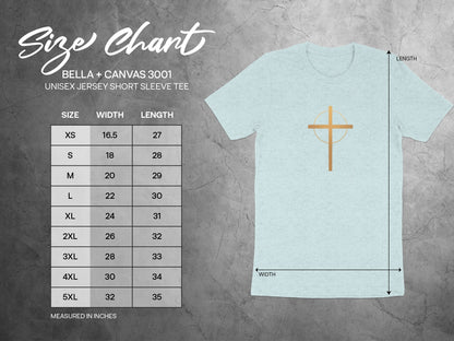 Unisex Golden Cross Light Blue Short Sleeve product type