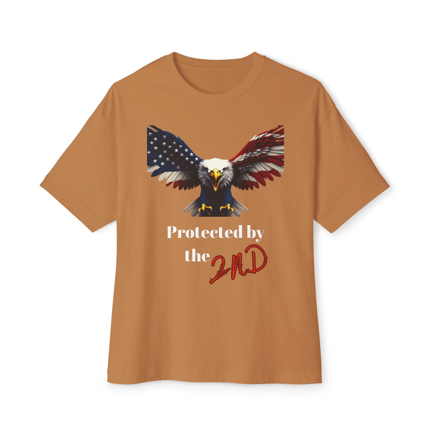 Protected By The 2nd Patriotic Eagle on a Premium Tee