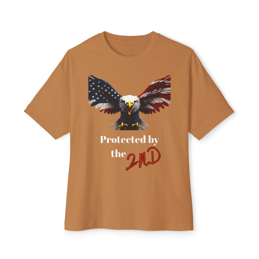 Protected By The 2nd Patriotic Eagle on a Premium Tee