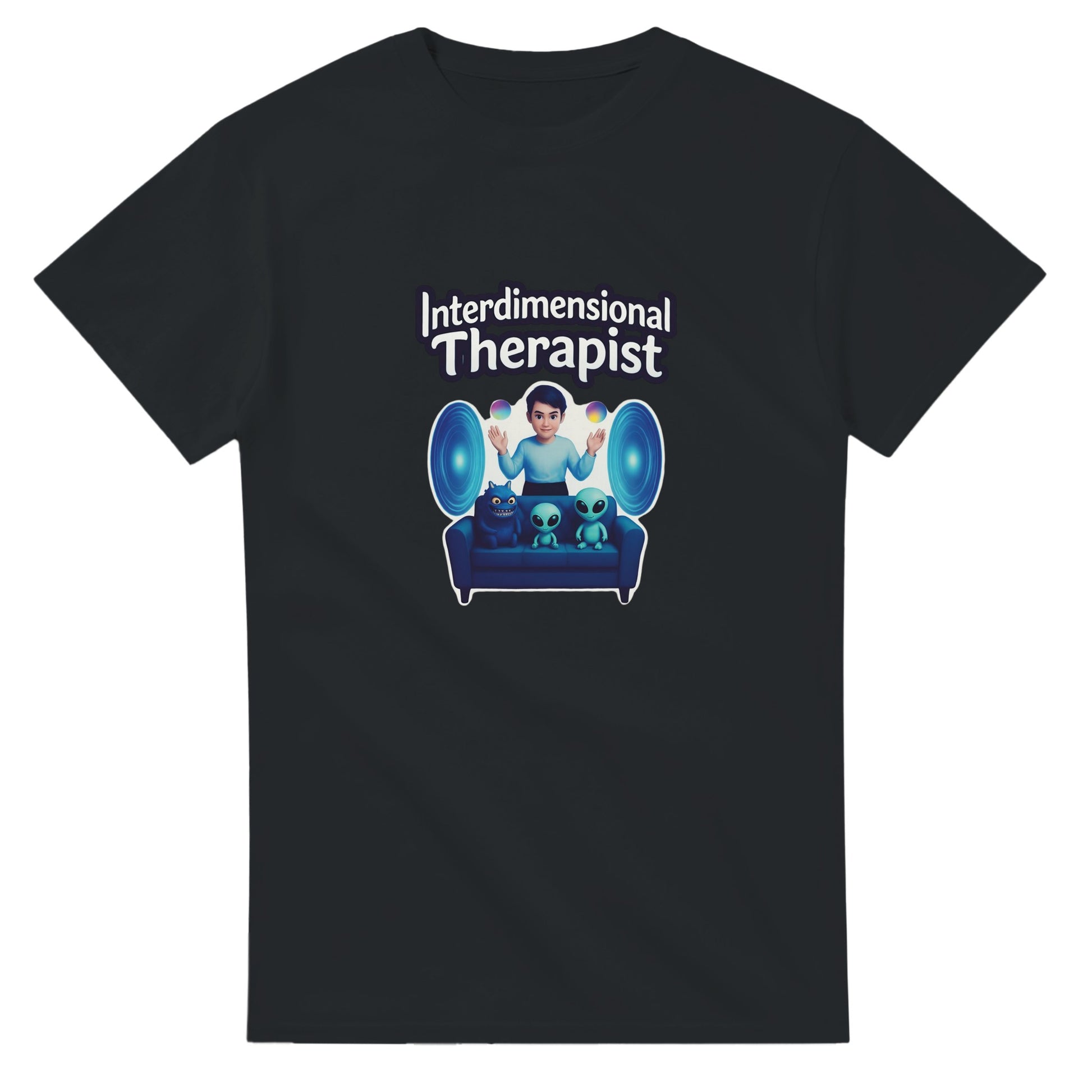 Interdimensional Therapist graphic design on a Heavyweight T-shirt