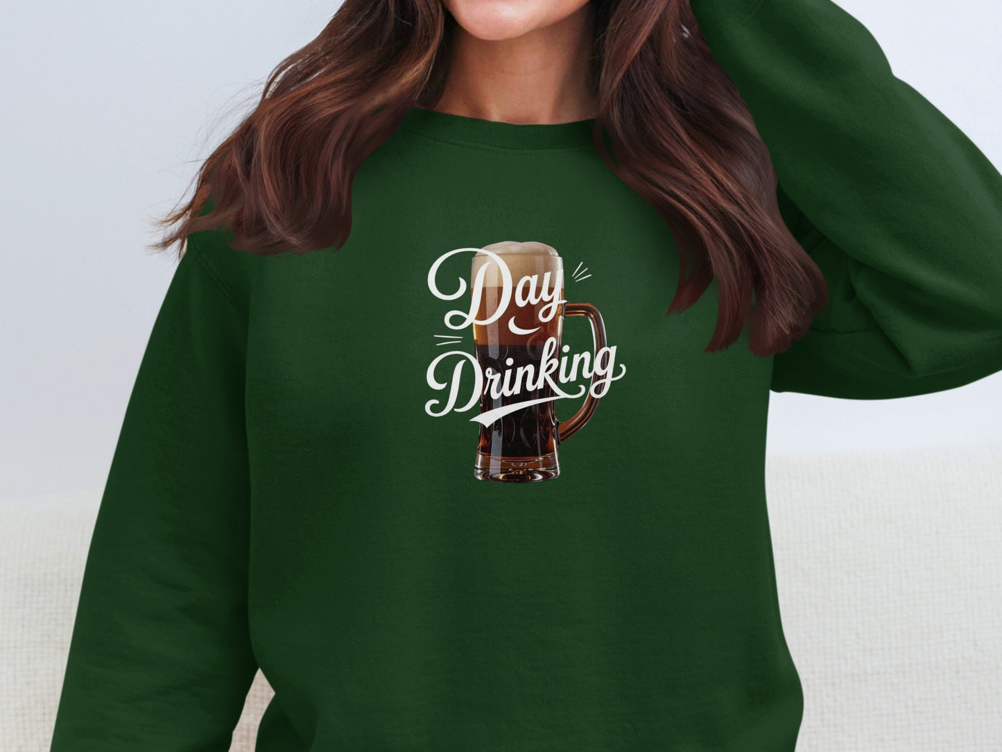 Day Drinking Beer Mug Graphic Dark Green Sweatshirt product type

day drinking
beer mug
drinking shirt
party top
celebration
st patricks day
pub culture
bar life
alcohol theme
funny graphic
graphic sweatshirt
crewneck top
green apparel
dark green
beverage design
casual clothing
unique print
unisex sweatshirt
stout beer
lager lover