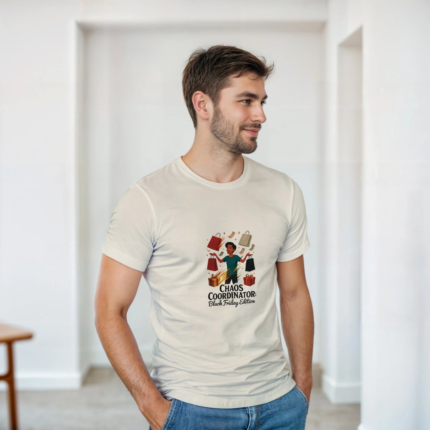 Chaos Coordinator Black Friday edition heavyweight t-shirt mockup