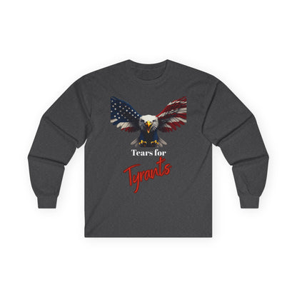 Tears For Tyrants Patriotic Eagle on a long sleeve tee