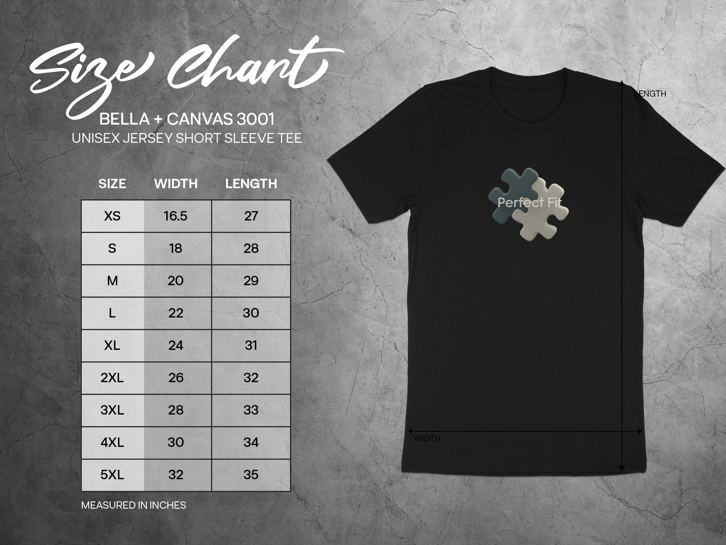 Perfect Fit Puzzle Design Unisex Jersey Short Sleeve Tee