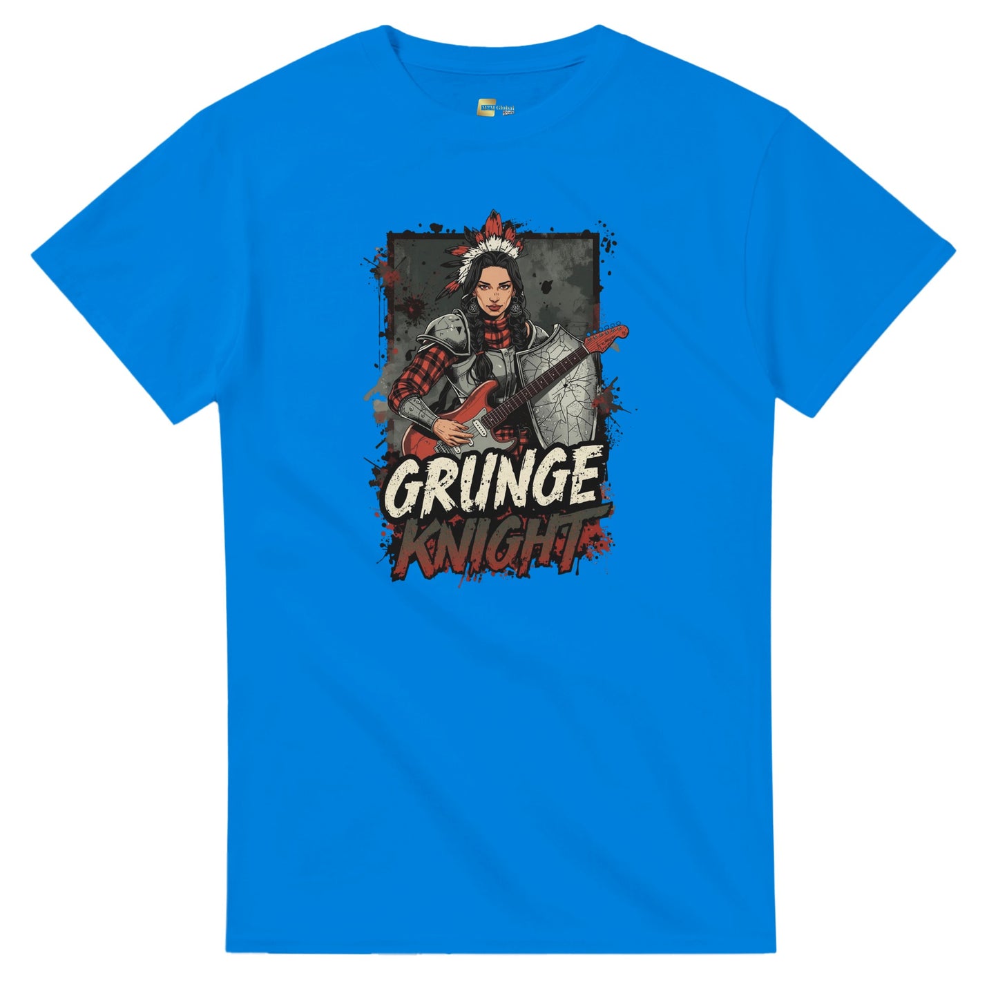 Grunge Knight graphic design on a Heavyweight T-shirt