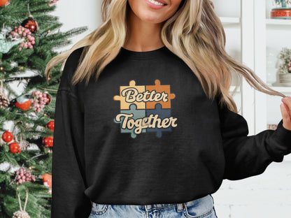 Better Together Puzzle Graphic Sweatshirt