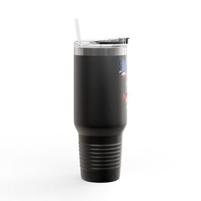 American By Birth Rebel Patriotic Eagle 40oz tumbler