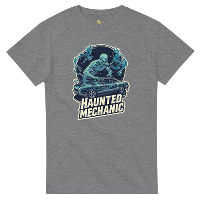 Haunted Mechanic graphic design on a Heavyweight T-shirt