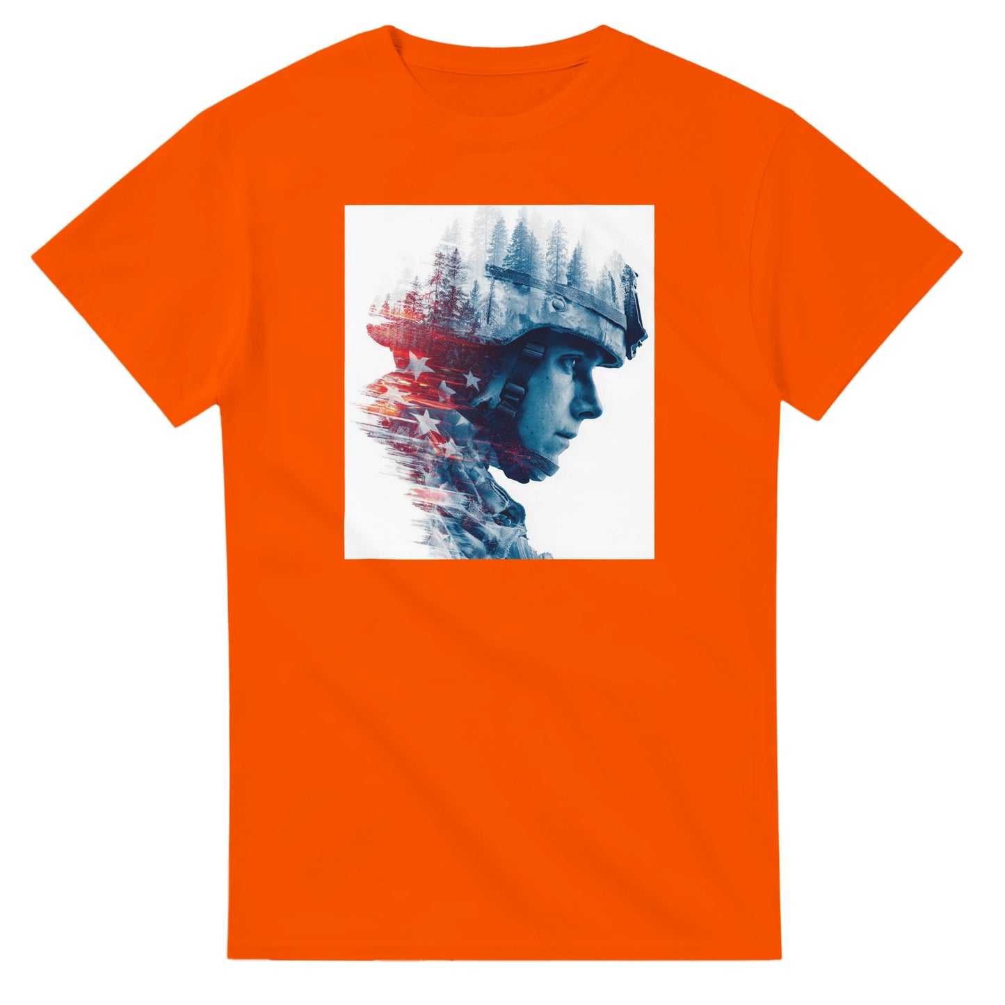 Patriotic Forest Spirit on a heavyweight t-shirt