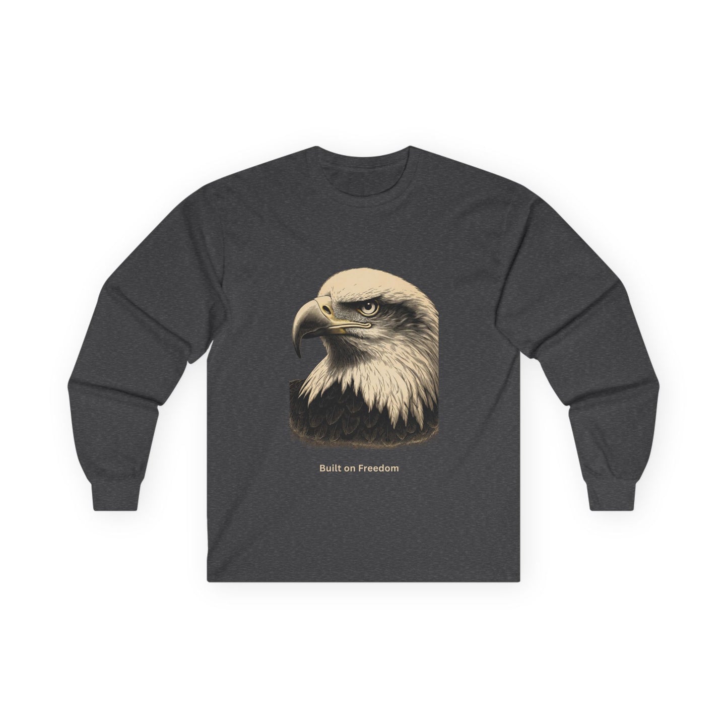 Built for Strength text on a Long-Sleeve Tee