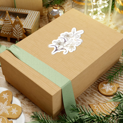 Elegant Lily Cross Design Faith Symbol Artistic product type