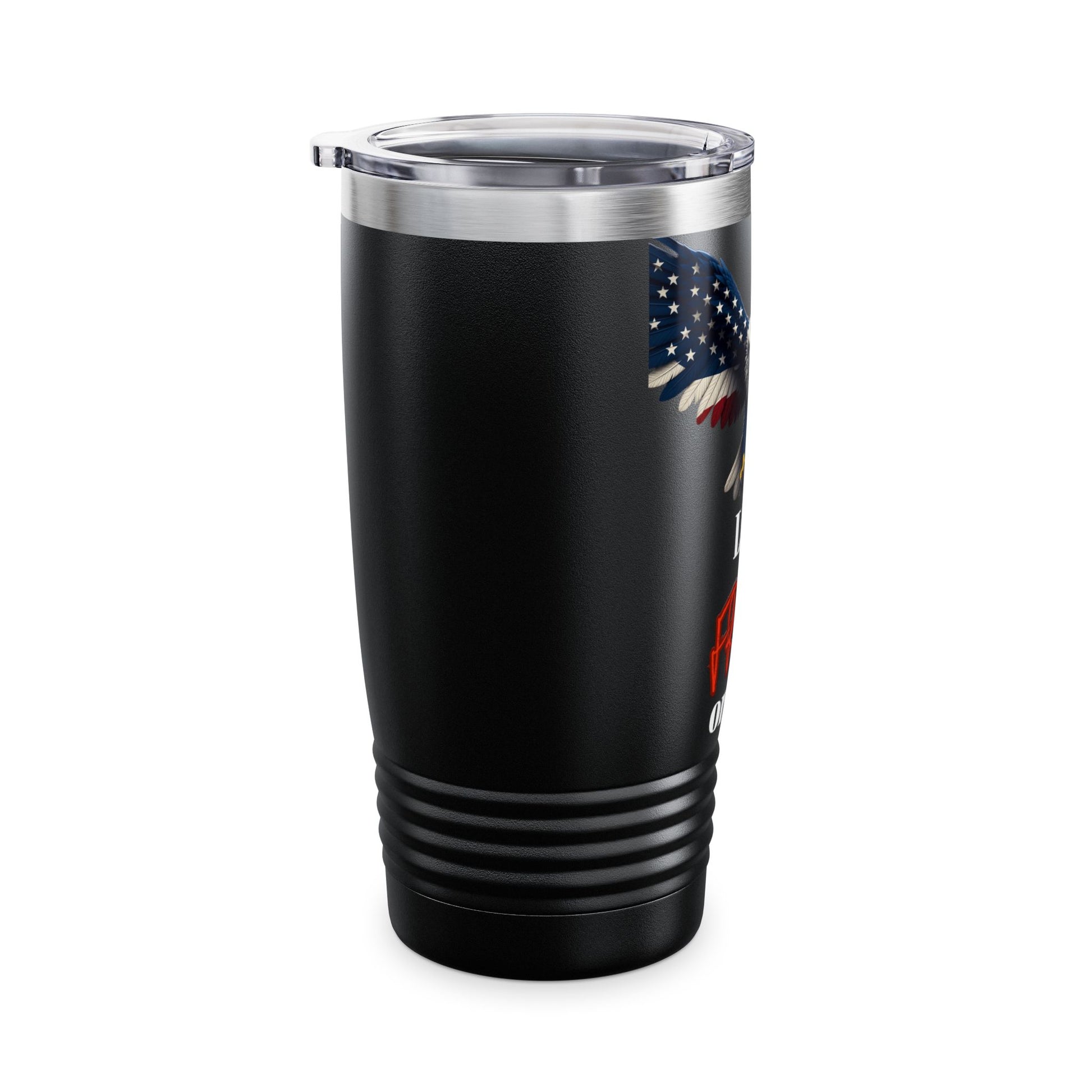 Live Free Or Die Patriotic Eagle on a 20oz Insulated Tumbler