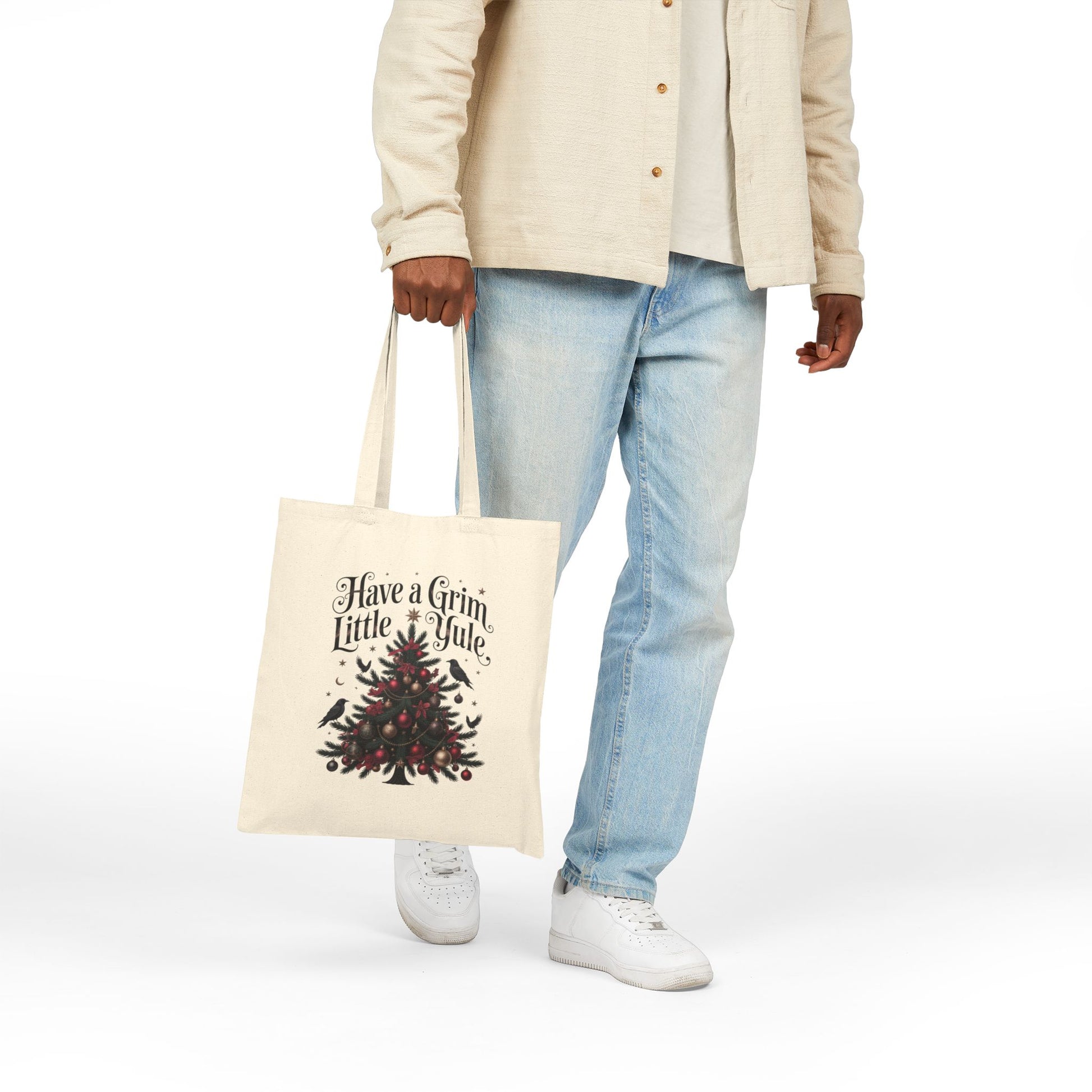 Have a Grim Little Yule on a Canvas Tote Bag