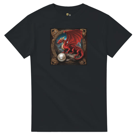heavyweight crewneck t-shirt Fantasy Art dragon red personalized