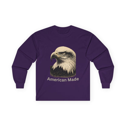 American Made text on a Long-Sleeve Tee