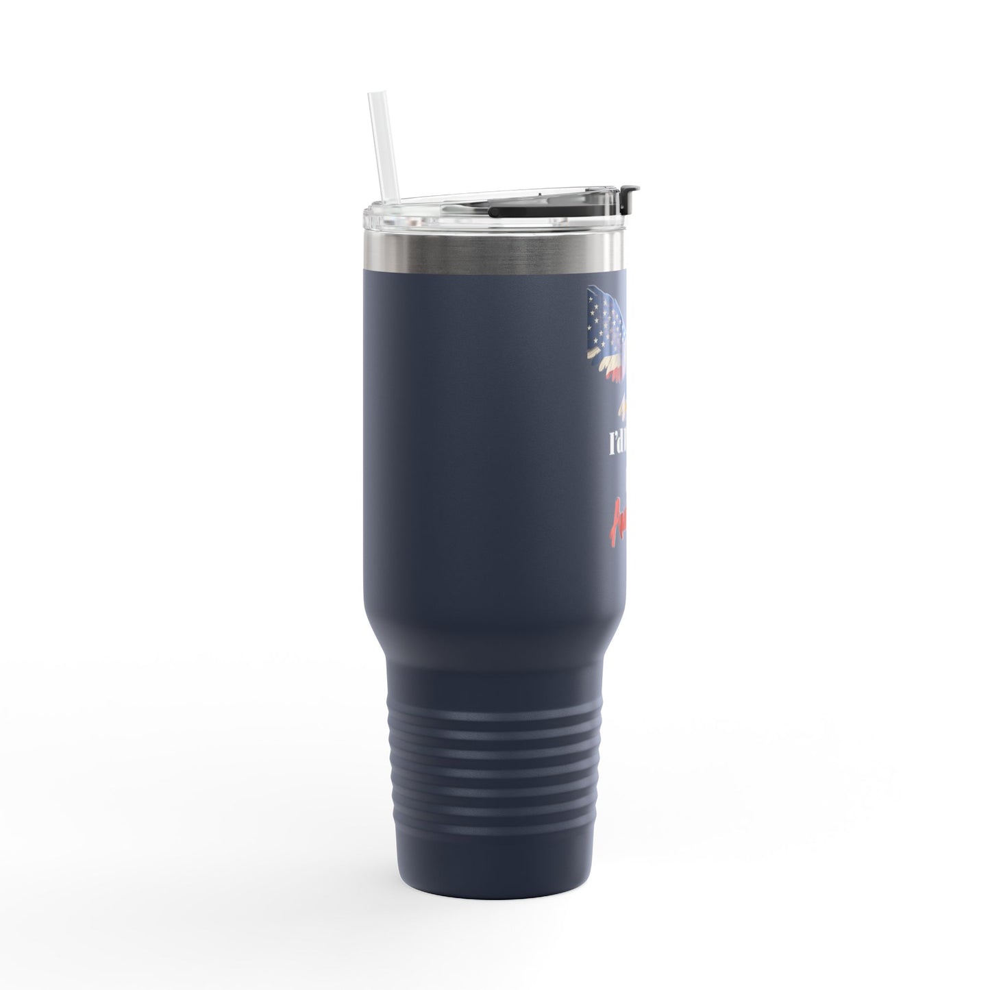 I’d Rather Be American Patriotic Eagle – 40oz Insulated Travel Mug