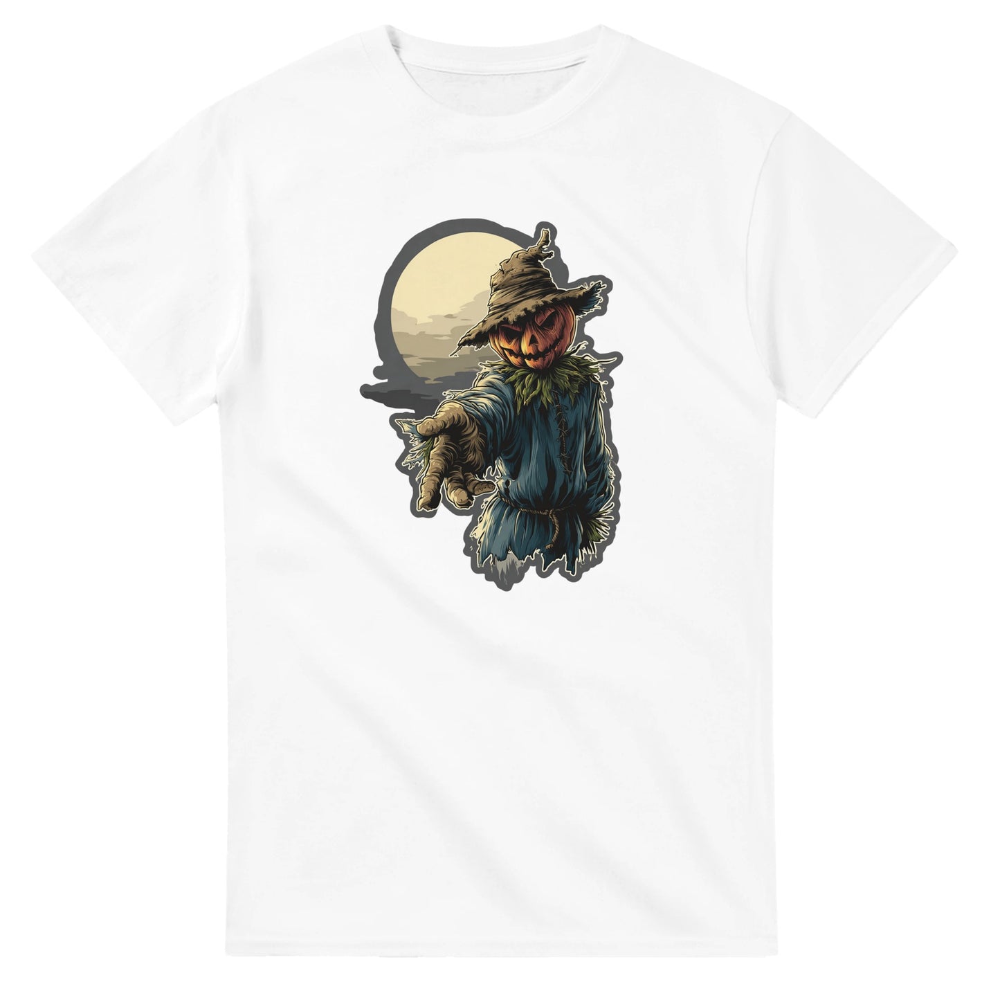 Ghoulishly Good Pumpkin Scarecrow on a Heavyweight T-shirt