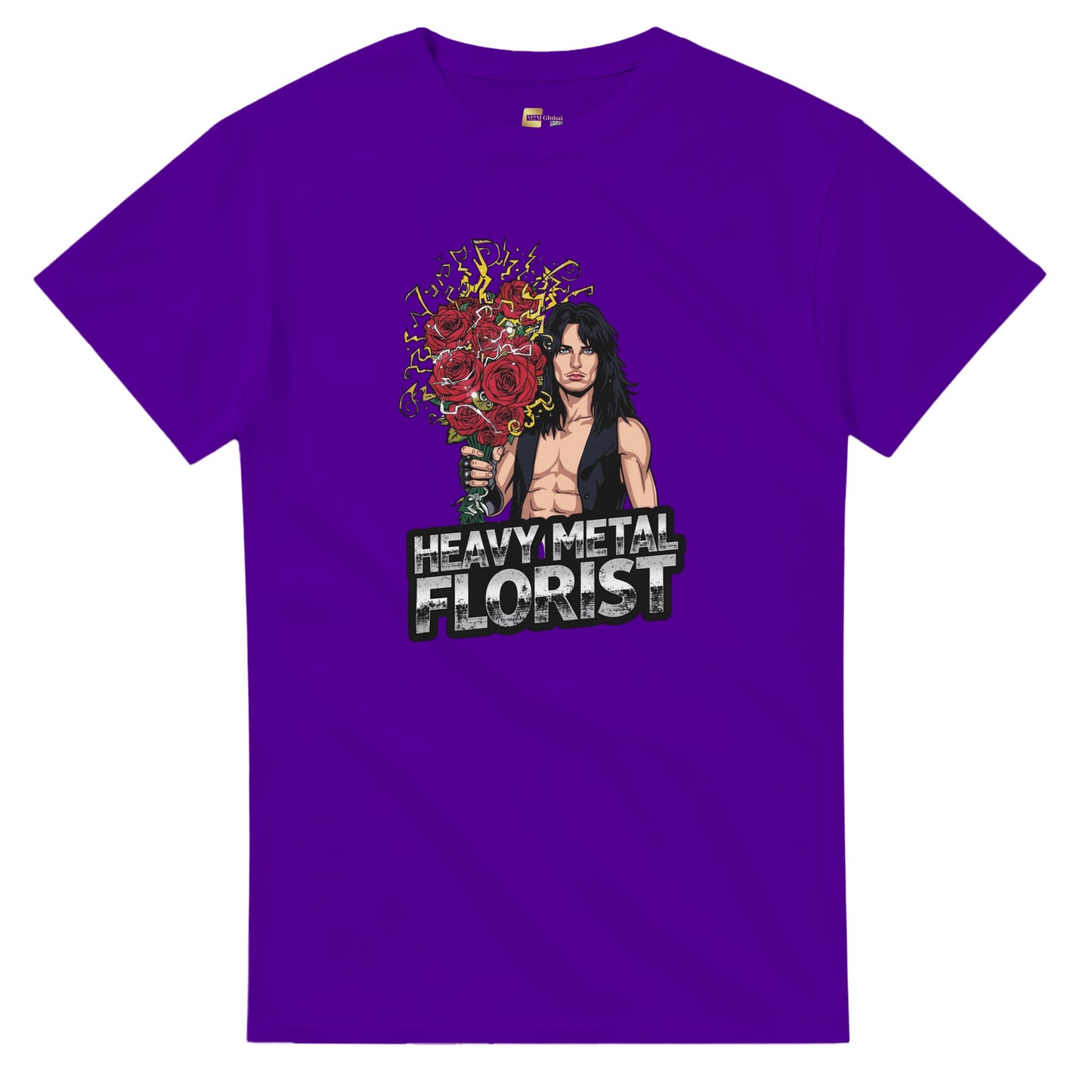 Woman wearing a t-shirt with a graphic design in a mall setting