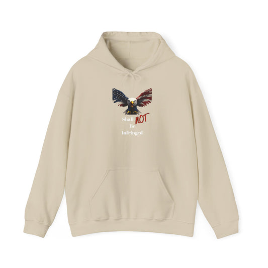 Shall Not Be Infringed Patriotic Eagle on a Pullover Hoodie