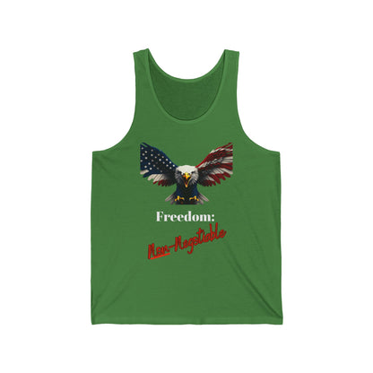 Freedom Non-Negotiable Patriotic Eagle on a Premium Tank Top