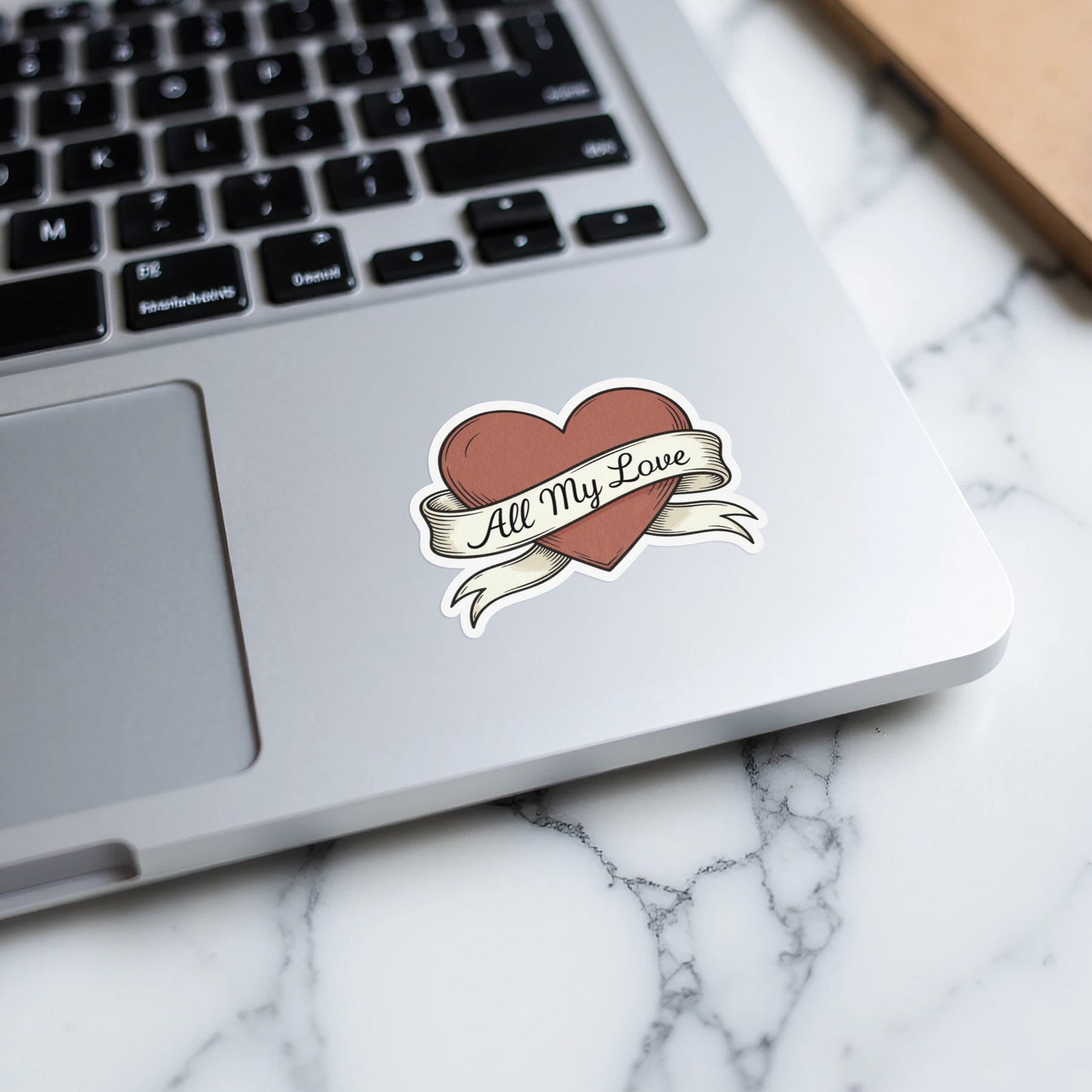 All My Love Heart Sticker for Laptops Desks and More
