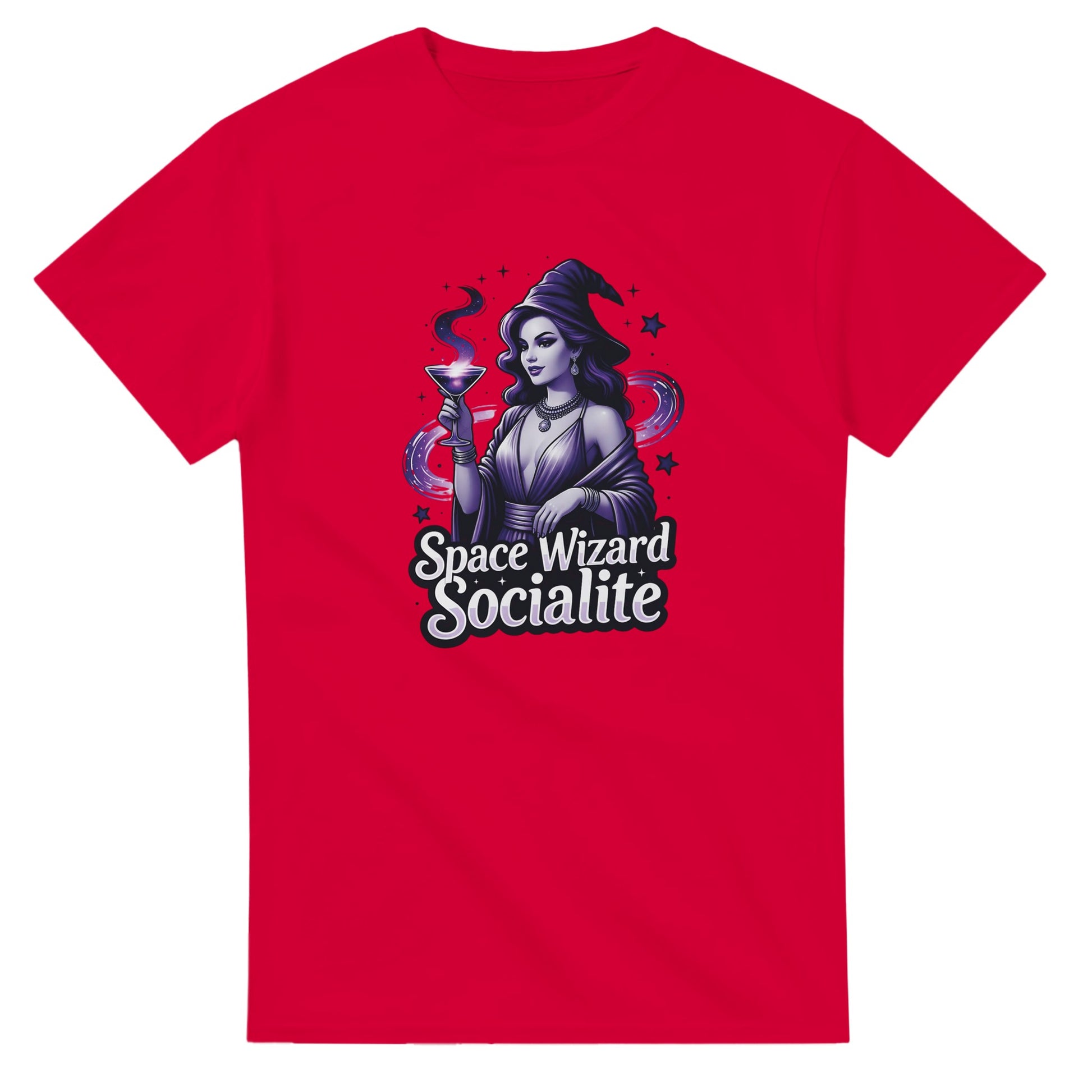 Space Wizard Socialite graphic design on a Heavyweight T-shirt