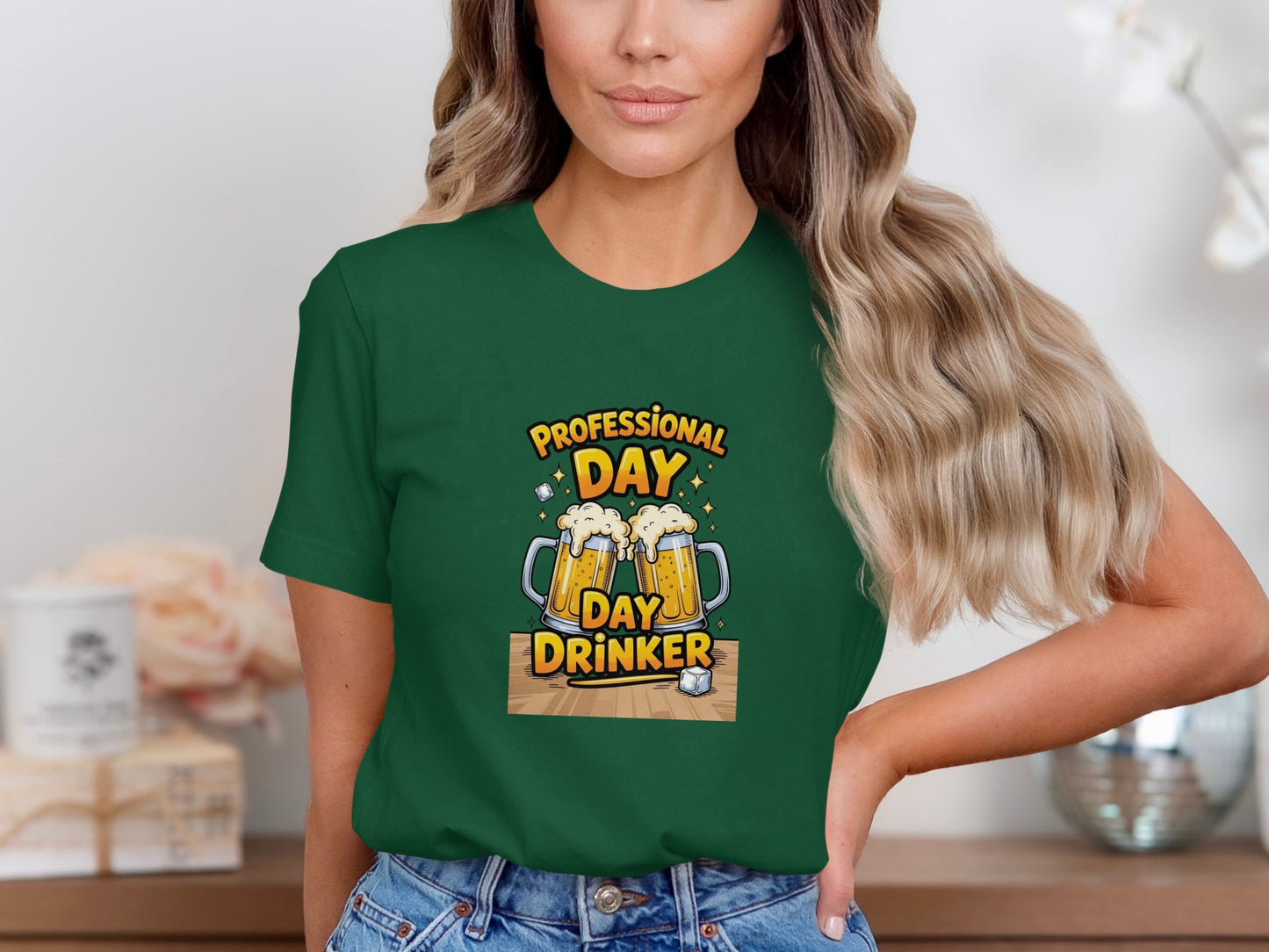 Professional Day Drinker Graphic T-Shirt for Fun Times
