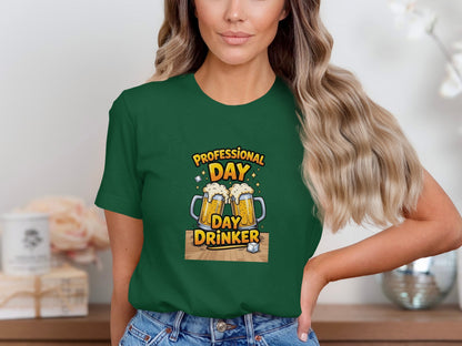 Professional Day Drinker Graphic T-Shirt for Fun Times
