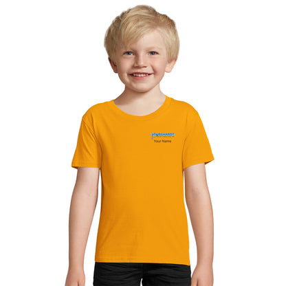 Burghardt Metal Fabricating, Inc., logo on a Organic Kids Fitted T-shirt
