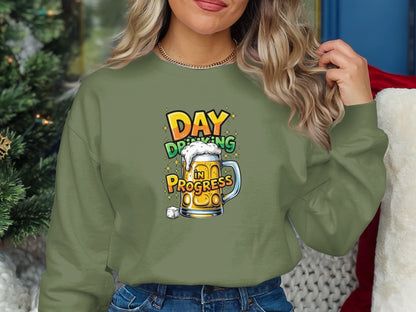DAY DRINKING IN PROGRESS Beer Mug Graphic product type