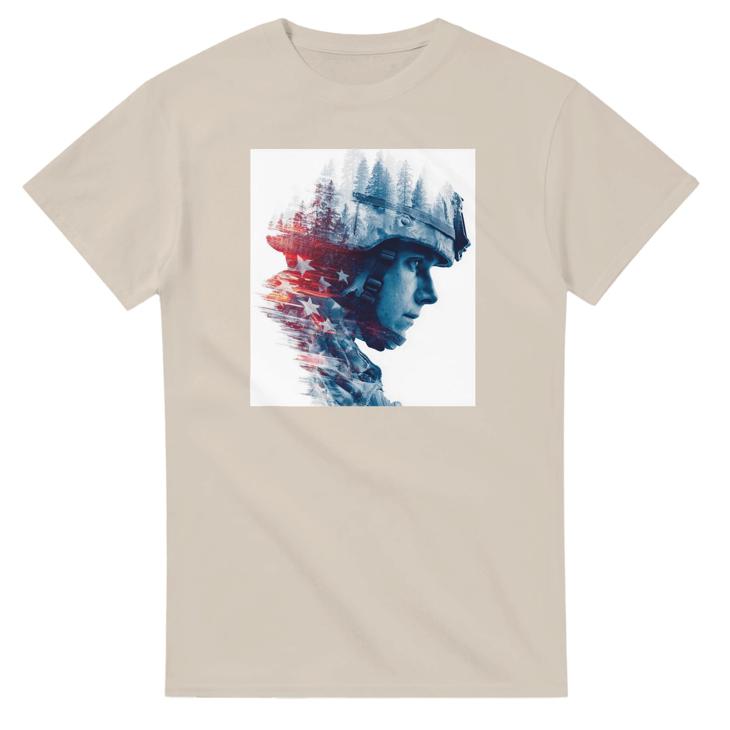 Patriotic Forest Spirit on a heavyweight t-shirt