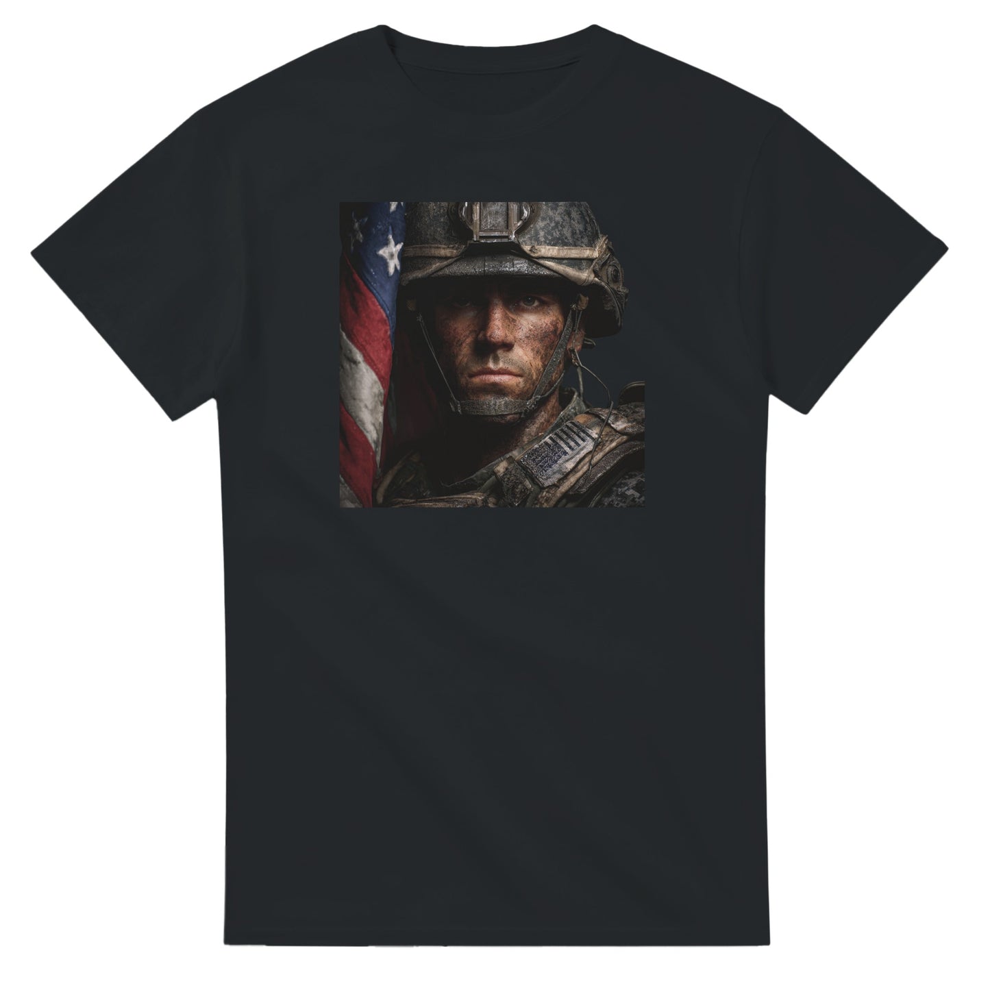 Patriotic Spirit Classic Fit on a heavyweight t-shirt