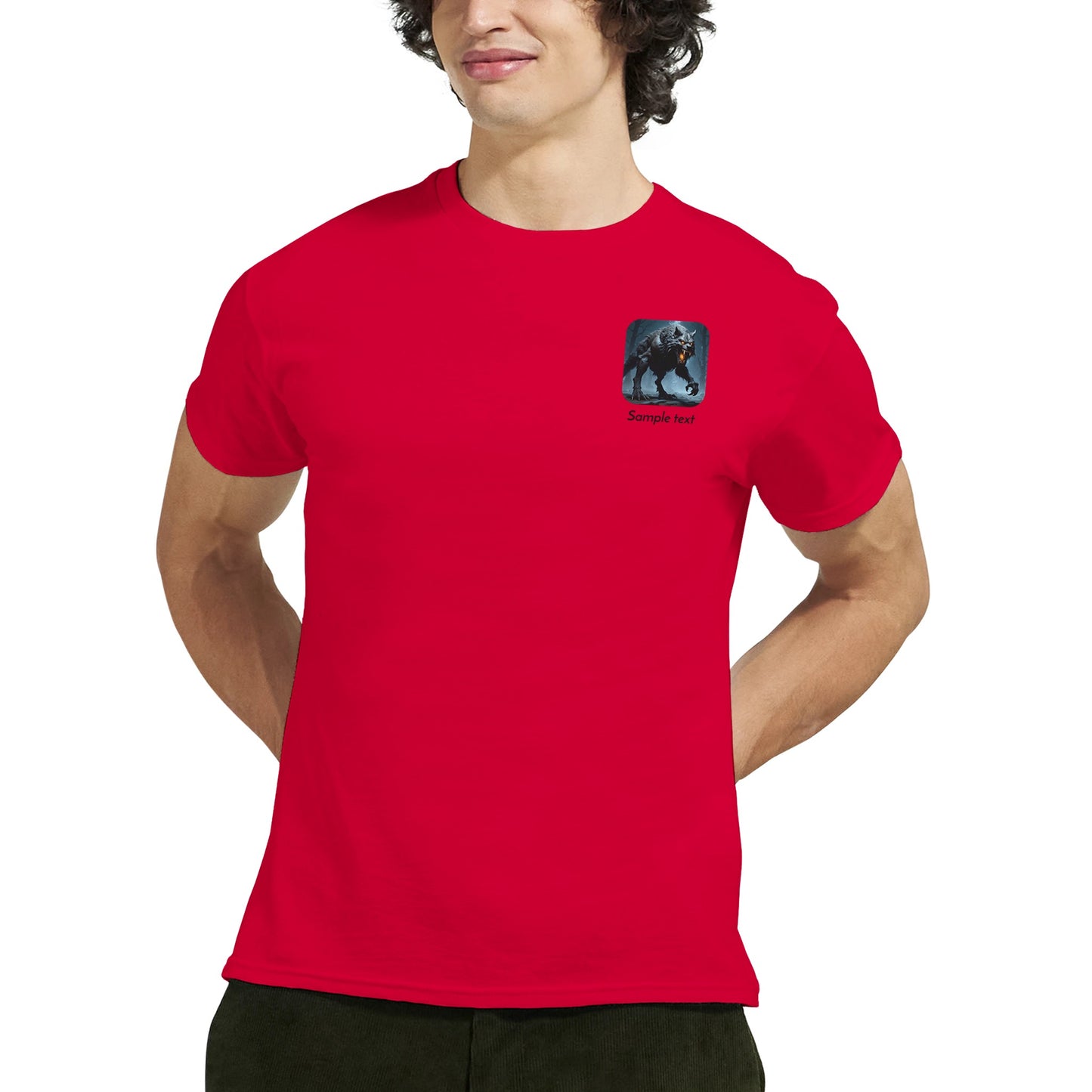 heavyweight crewneck t-shirt werewolf personalized